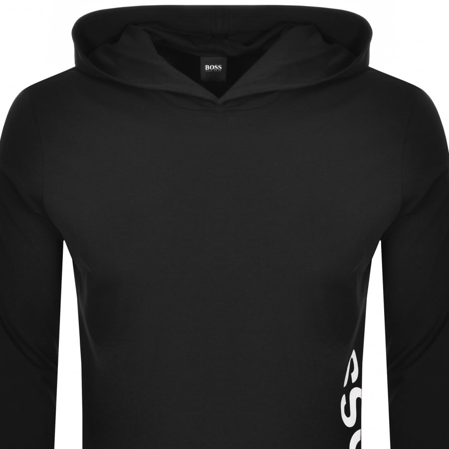 Alternative Image for ProductBOSS Lounge Hooded Long Sleeve T Shirt Black2